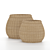 Handmade Wicker Pot: Stylish Home Decor 3D model small image 4