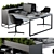 Sleek Office Furniture Set 3D model small image 2