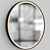 Elegant 80 CM Decorative Mirror 3D model small image 3