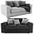 BoConcept Cenova: Modern 2-Seater Sofa 3D model small image 1