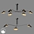 Elegant Spider Mouille Chandelier 3D model small image 3