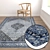 Elegant Texture Carpets Set 3D model small image 5