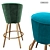 Sleek and Stylish Bar Stool 3D model small image 1