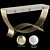 Satin Brass Console Table 3D model small image 2