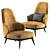 Elegant Minotti Leslie Armchair 3D model small image 2