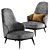 Elegant Minotti Leslie Armchair 3D model small image 3