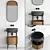 Sleek Mirrored Bathroom Cabinet | 009 3D model small image 1