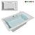 Luxury Hydrotherapy Bathtub 3D model small image 9