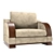 Modern Ergonomic Home Chair 3D model small image 3