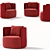 Bernhardt Elio Lounge Chair: Sleek Design, Ultimate Comfort 3D model small image 2