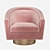 Elegant Catene Swivel Barrel Chair 3D model small image 2
