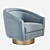 Elegant Catene Swivel Barrel Chair 3D model small image 4