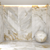 Luxurious Calacatta Luccicoso Marble: Versatile Tile Layout 3D model small image 1