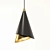 Elegant Pendant Light: W 25cm x H 70cm 3D model small image 1