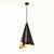 Elegant Pendant Light: W 25cm x H 70cm 3D model small image 2