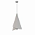 Elegant Pendant Light: W 25cm x H 70cm 3D model small image 6