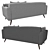 Stylish Osaka Sofa: La Forma 3D model small image 3