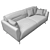 Stylish Osaka Sofa: La Forma 3D model small image 4