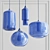 Sleek Glass Pendant Collection 3D model small image 4