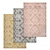 Set of 3 High-Quality Carpets  Versatile Textures 3D model small image 1