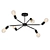  Modern Black Sputnik Ceiling Light 3D model small image 1