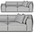 Modern Comfort: Neowall Sofa 3D model small image 5