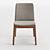 Fuchsia Velvet Dining Chair 3D model small image 2