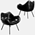 Elegant Angulo Armchair: Modern Comfort by Wade Logan 3D model small image 1