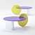 Title: Futuristic GALACTICA Table and Chairs 3D model small image 2