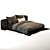 Contemporary Upholstered Bed 3D model small image 4