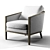 RH French Barrelback Chair 3D model small image 1