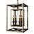 Elegant Four-Light Lantern Pendant 3D model small image 4