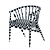 Genny Ash Chair: Elegant Comfort 3D model small image 4
