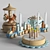 Celebration Toy Set: Train, Cake & Carousel 3D model small image 1