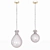 Pearlescent Glass Pendant Lighting 3D model small image 3