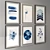 Abstract Art Frames: 6 Black and White Frames, 50x70 cm 3D model small image 2