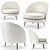 Elegant Perla Armchair: Rugiano's Timeless Creation 3D model small image 1