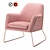 Blush Velvet Frame Armchair 3D model small image 1