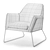 Blush Velvet Frame Armchair 3D model small image 4