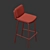 Elegant Ergonomic Alfred Barstool 3D model small image 2