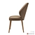 Elegant Porto Dining Chair 3D model small image 3