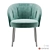 Elegant Rose Armchair: Sandler Seating 3D model small image 2