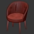 Elegant Rose Armchair: Sandler Seating 3D model small image 4