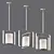 Modern Silver Pendant Light 3D model small image 1