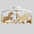 Scandinavian Style Pony Chandelier 3D model small image 4