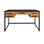 Oak Wood Desk with Drawers | "Truver 3D model small image 3