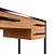 Oak Wood Desk with Drawers | "Truver 3D model small image 4