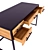 Oak Wood Desk with Drawers | "Truver 3D model small image 5