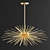 Golden Urchin Pendant Lamp 3D model small image 2