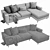 Boconcept Indivi2 Chaise Lounge - Stylish and Comfortable 3D model small image 4